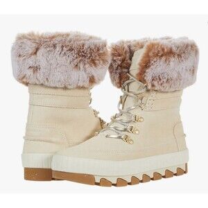 NEW Sperry Women's Torrent Waterproof Winter Lace Up Snow Boot Ivory Size 6.5 US